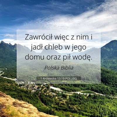 1 Królewska 13:19 Werset Biblijny Wyjaśniony