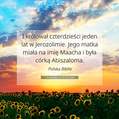 1 Królewska 15:10 POLUBG Obraz Wersetu Biblijnego