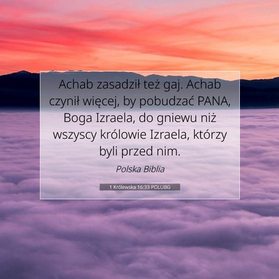 1 Królewska 16:33 POLUBG Obraz Wersetu Biblijnego