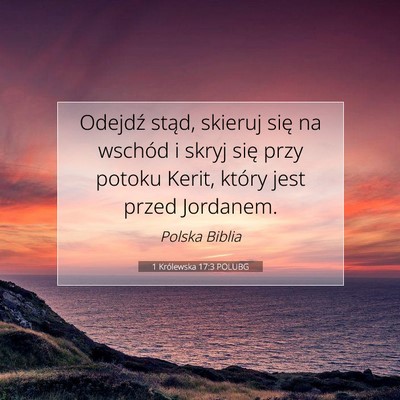 1 Królewska 17:3 POLUBG Obraz Wersetu Biblijnego