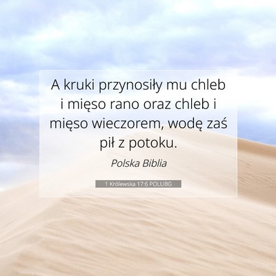 1 Królewska 17:6 POLUBG Obraz Wersetu Biblijnego