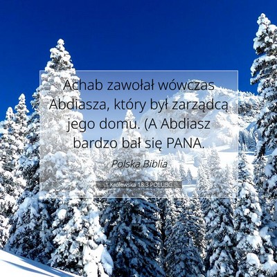 1 Królewska 18:3 POLUBG Obraz Wersetu Biblijnego