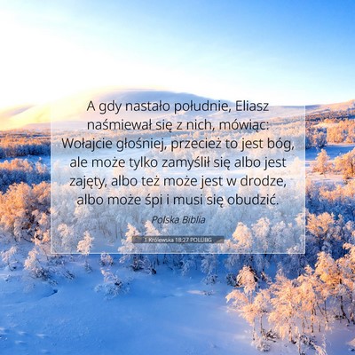 1 Królewska 18:27 POLUBG Obraz Wersetu Biblijnego