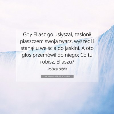 1 Królewska 19:13 POLUBG Obraz Wersetu Biblijnego