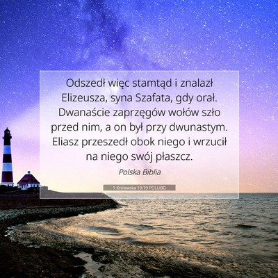 1 Królewska 19:19 POLUBG Obraz Wersetu Biblijnego