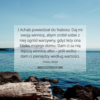1 Królewska 21:2 POLUBG Obraz Wersetu Biblijnego