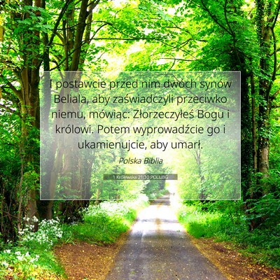 1 Królewska 21:10 POLUBG Obraz Wersetu Biblijnego