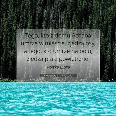 1 Królewska 21:24 POLUBG Obraz Wersetu Biblijnego