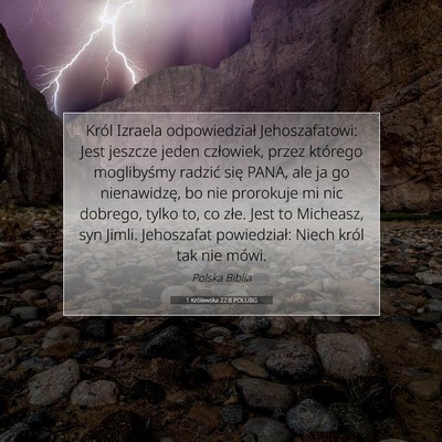 1 Królewska 22:8 POLUBG Obraz Wersetu Biblijnego