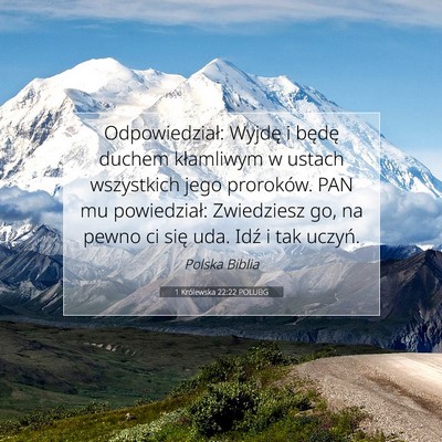 1 Królewska 22:22 POLUBG Obraz Wersetu Biblijnego