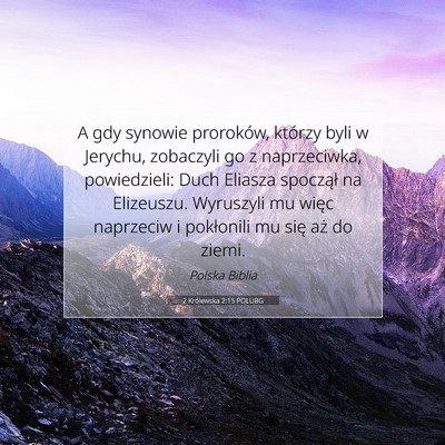 2 Królewska 2:15 POLUBG Obraz Wersetu Biblijnego