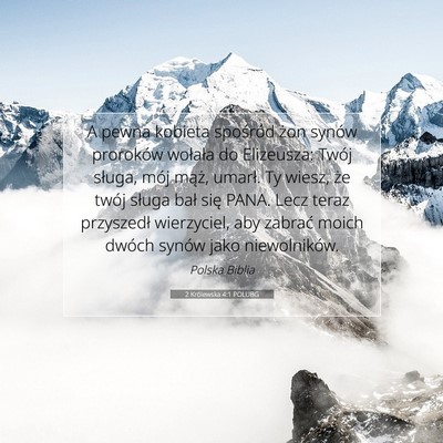 2 Królewska 4:1 POLUBG Obraz Wersetu Biblijnego
