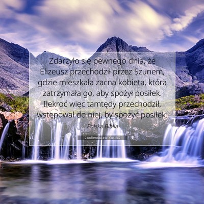 2 Królewska 4:8 POLUBG Obraz Wersetu Biblijnego