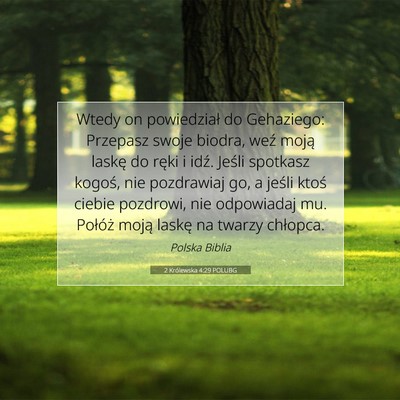 2 Królewska 4:29 POLUBG Obraz Wersetu Biblijnego