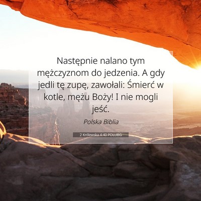 2 Królewska 4:40 Werset Biblijny Wyjaśniony