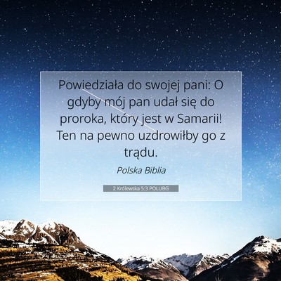 2 Królewska 5:3 POLUBG Obraz Wersetu Biblijnego