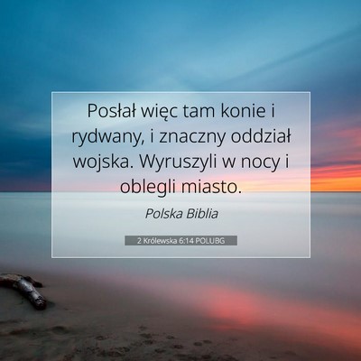 2 Królewska 6:14 POLUBG Obraz Wersetu Biblijnego