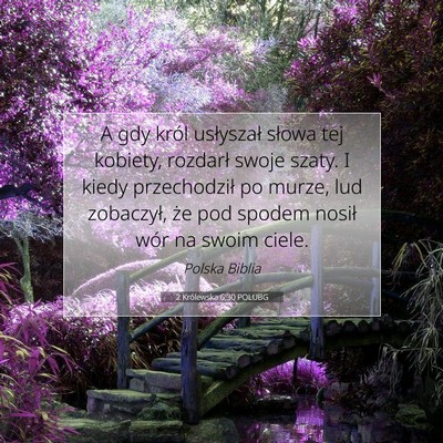 2 Królewska 6:30 POLUBG Obraz Wersetu Biblijnego