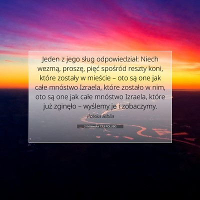 2 Królewska 7:13 POLUBG Obraz Wersetu Biblijnego