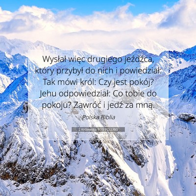 2 Królewska 9:19 Werset Biblijny Wyjaśniony