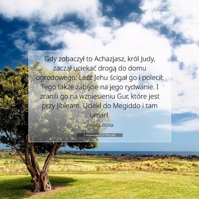 2 Królewska 9:27 POLUBG Obraz Wersetu Biblijnego