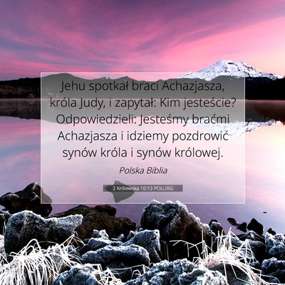 2 Królewska 10:13 POLUBG Obraz Wersetu Biblijnego