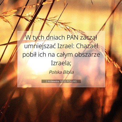 2 Królewska 10:32 POLUBG Obraz Wersetu Biblijnego