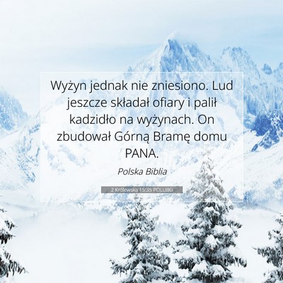2 Królewska 15:35 POLUBG Obraz Wersetu Biblijnego