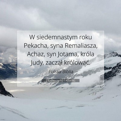 2 Królewska 16:1 POLUBG Obraz Wersetu Biblijnego