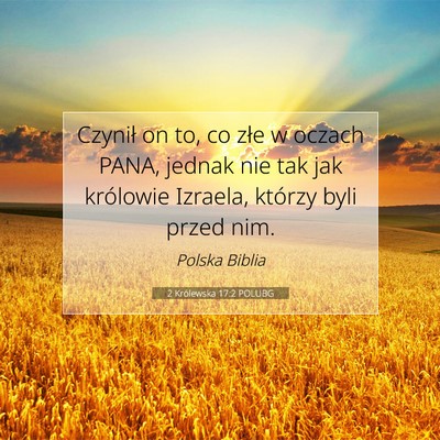 2 Królewska 17:2 POLUBG Obraz Wersetu Biblijnego