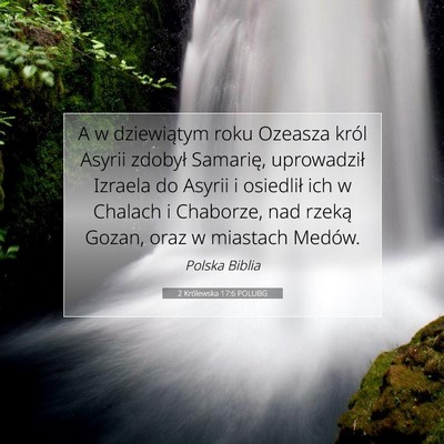 2 Królewska 17:6 POLUBG Obraz Wersetu Biblijnego