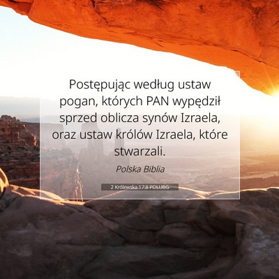 2 Królewska 17:8 POLUBG Obraz Wersetu Biblijnego