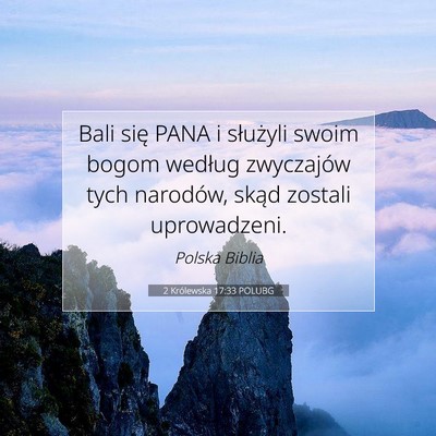 2 Królewska 17:33 POLUBG Obraz Wersetu Biblijnego