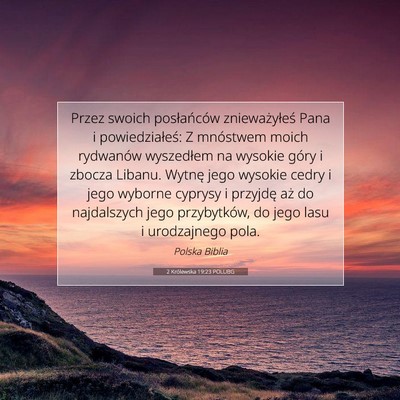 2 Królewska 19:23 POLUBG Obraz Wersetu Biblijnego