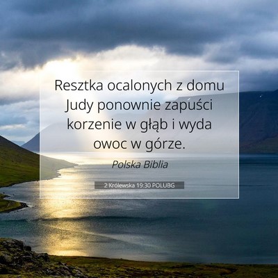 2 Królewska 19:30 POLUBG Obraz Wersetu Biblijnego