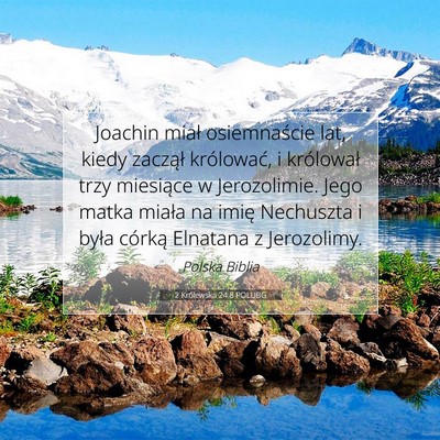 2 Królewska 24:8 POLUBG Obraz Wersetu Biblijnego