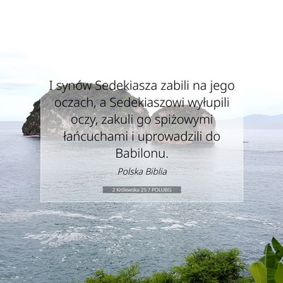 2 Królewska 25:7 POLUBG Obraz Wersetu Biblijnego