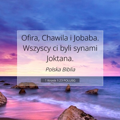 1 Kronik 1:23 Werset Biblijny Wyjaśniony