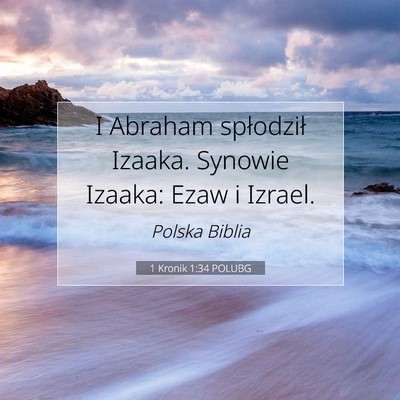 1 Kronik 1:34 POLUBG Obraz Wersetu Biblijnego