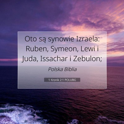 1 Kronik 2:1 POLUBG Obraz Wersetu Biblijnego