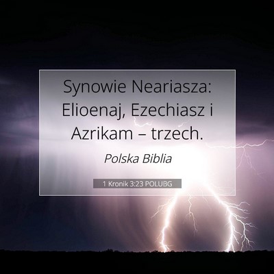 1 Kronik 3:23 Werset Biblijny Wyjaśniony