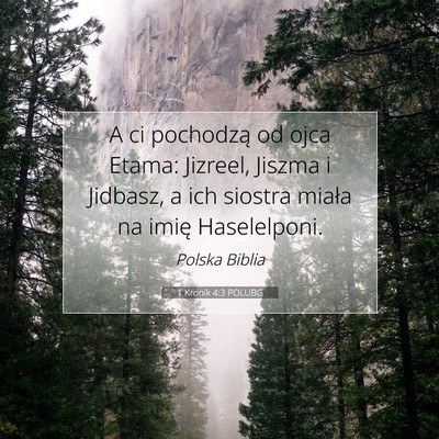 1 Kronik 4:3 Werset Biblijny Wyjaśniony