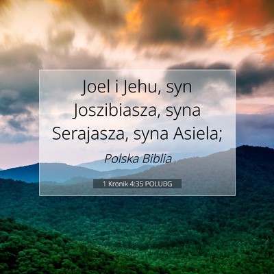 1 Kronik 4:35 Werset Biblijny Wyjaśniony