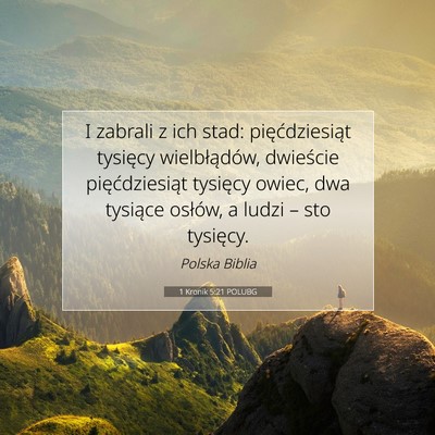 1 Kronik 5:21 POLUBG Obraz Wersetu Biblijnego
