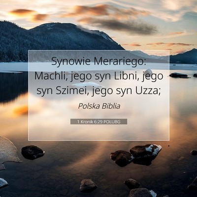 1 Kronik 6:29 Werset Biblijny Wyjaśniony