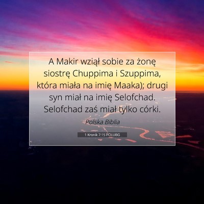 1 Kronik 7:15 POLUBG Obraz Wersetu Biblijnego