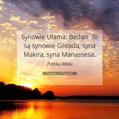 1 Kronik 7:17 Werset Biblijny Wyjaśniony