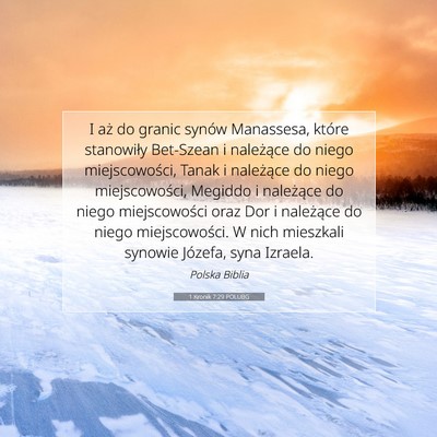 1 Kronik 7:29 POLUBG Obraz Wersetu Biblijnego