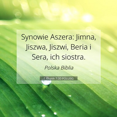 1 Kronik 7:30 POLUBG Obraz Wersetu Biblijnego