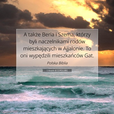 1 Kronik 8:13 POLUBG Obraz Wersetu Biblijnego